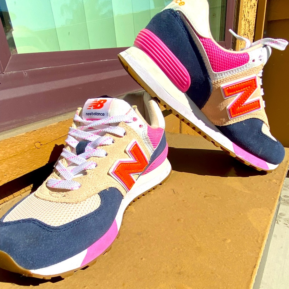 Orange | Pink | Blue color way New Balance 574